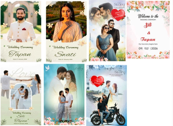 thumbnail Indian Wedding Flex Banner PSD Templates